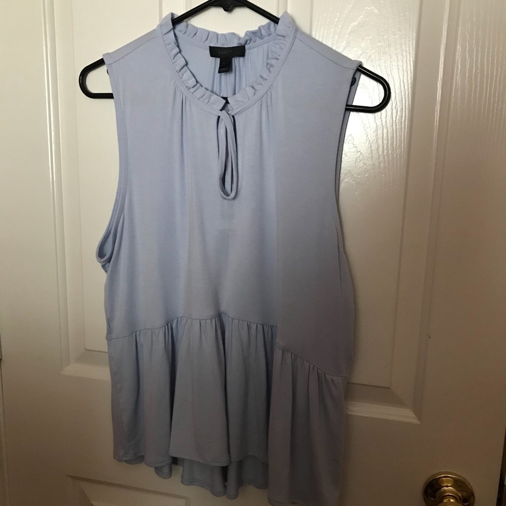 NWT j crew light blue peplum blouse